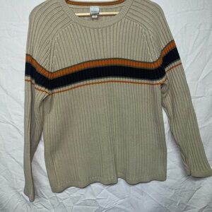 Old Navy Ribbed Stripe Knit Sweater – Men’s XL